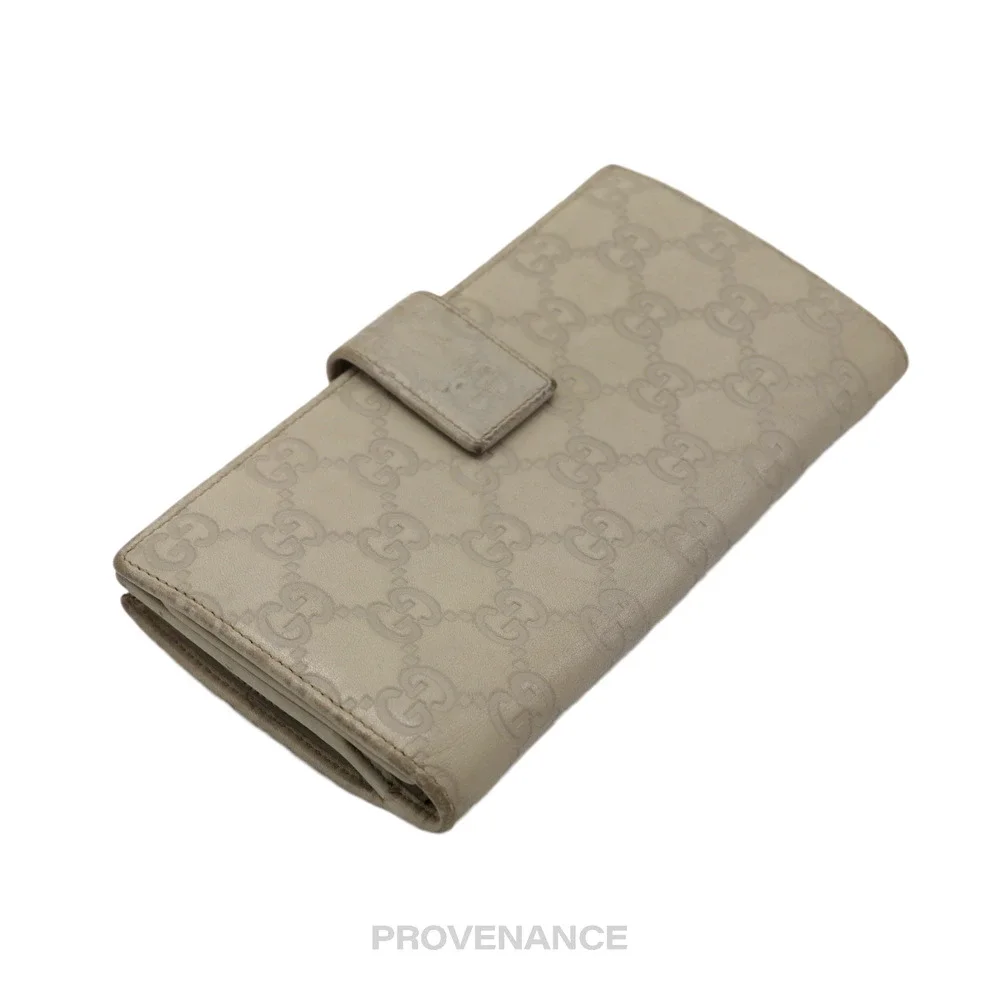🔴 Gucci Long Wallet - GG Guccisima Chalk Leather - Picture 4 of 10